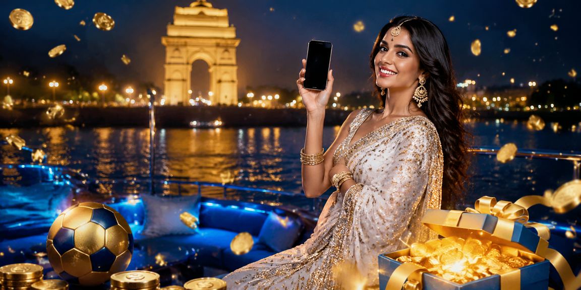 User using a casino app near Delhi India Gate