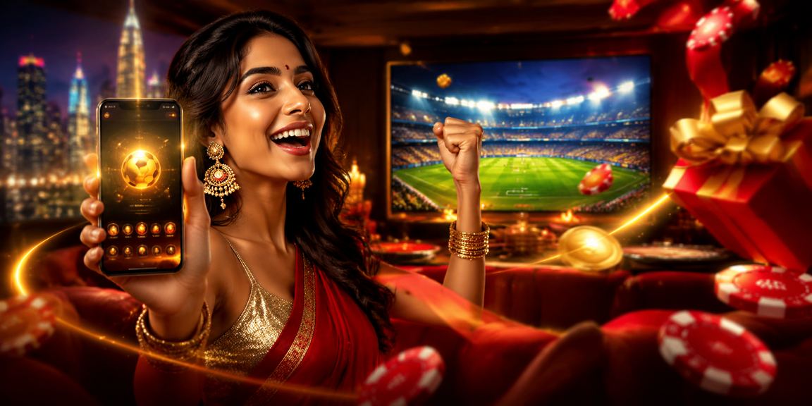 Modern casino app interface with red and gold colors in Goa setting